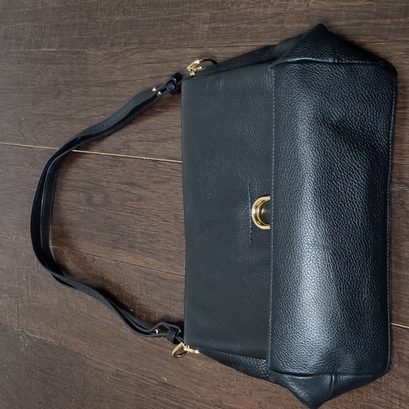 Vince Camuto Medium Black Leather Shoulder Purse - Picture 11 of 16